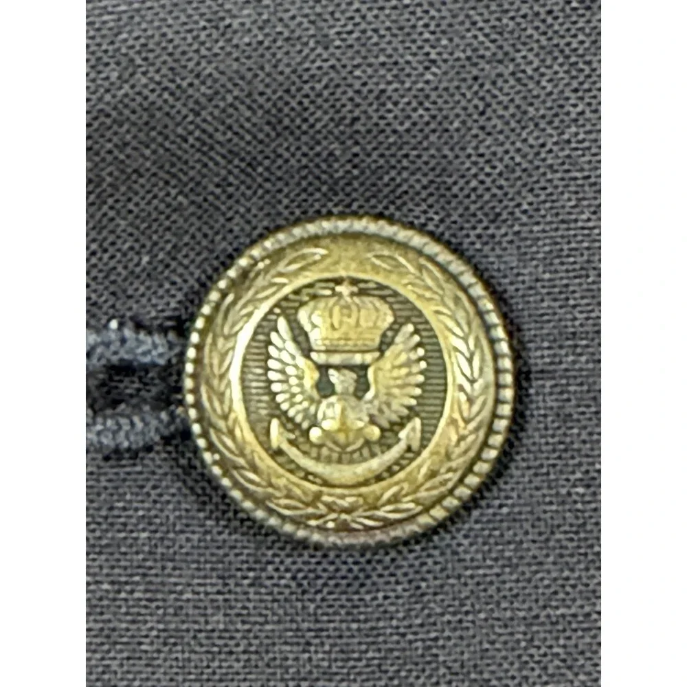Jos A Bank Men Size 46R Navy Classic Wool Blazer Sport Coat Jacket Metal Buttons
